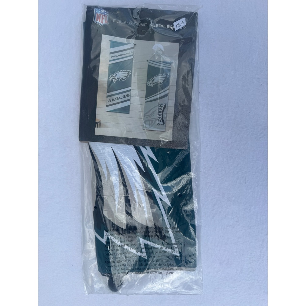 NFL Philadelphia Eagles Double Sided Suede Banner 13DS362EB 15x44 Green NEW
